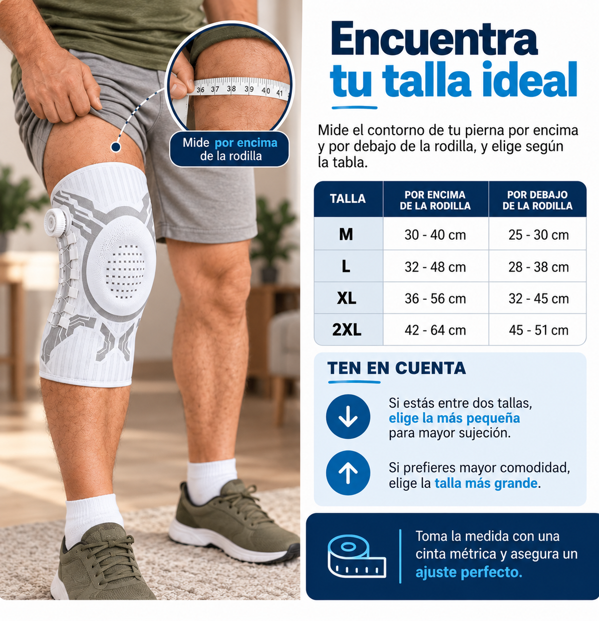 Rodillera con dial: soporte a tu medida